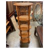 Rattan shelf with five tiers 50ï¿½tall