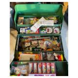 My buddy metal fishing box w/ fishing supplies