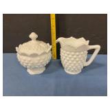 Fenton milk glass sugar & creamer