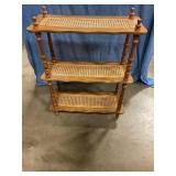 Oak &Cane 3tier shelf 23ï¿½x10ï¿½x29ï¿½