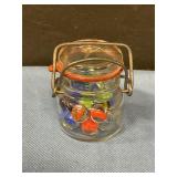 Small jar of marbles