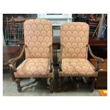 2 Antique Victorian upholstered matching  chairs