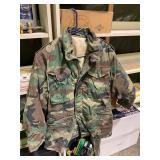 camouflage jacket with  liner side small/ medium