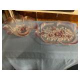 Rosella glass platter &bowl