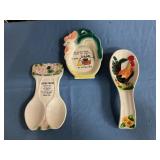 3 Ceramic spoon rest