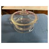 Fire King 2QT glass casserole w hot plate