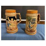 2 German Style Beer Steins