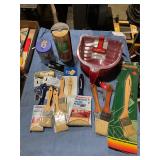 Paint brushï¿½s, drop cloth, roller cup with liners
