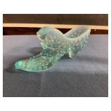 Hobnail glass slipper