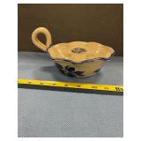 Pottery candlestick holder