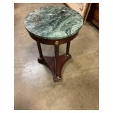 Side table w 18ï¿½ marble top