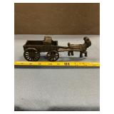 Cast-iron goat and wagon