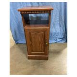Wooden telephone stand with bottom storage
