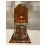 Wall hanging glass jar w lid