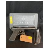 Ruger target 22 pistol, in case, extra mag