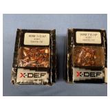 X-DEF 9mm/115HP Bullets box of100&box of a partial