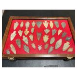 Artifacts in 12ï¿½x12ï¿½ glass & wood display