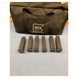 Glock ammo bags W/ 6 -9mm magazines