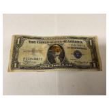One dollar silver certificate blue label