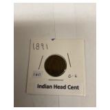 1891 Indian head cent