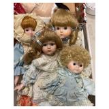 Porcelain dolls 4 total