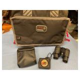 G.P.S. shooting bag, Coleman Binoculars &  compass