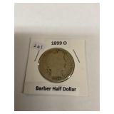 1899 o barber half dollar