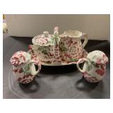 Ceramic salt & pepper shaker w/ sugar & creamer