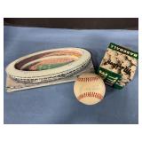 Signed ball & Crosley Field display