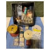 Tote of misc. wire,ground Bars & nals