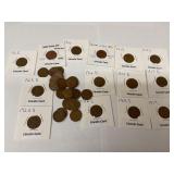 Lincoln cents assorted dates