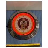 Lucky motor oil lighted clock