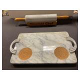 Marble rolling pin & cheese tray