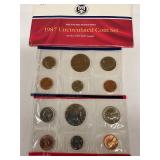 1987 UNC-D&P US coin, mint sets