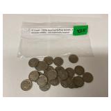 25 Count-1920s asst. Buffalo nickels-p,d&s