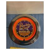 Power lube motor oil lighted clock