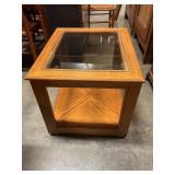 Glass top side table