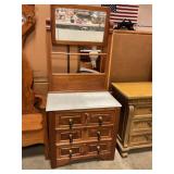Washstand with 3 drawers & marble top