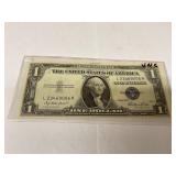 One dollar silver certificate blue note