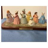 Springtime Gathering figurine set on plaque