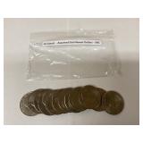 12 ct, asst. Eisenhower dollars-UNC.