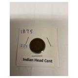 1875 Indian head cent