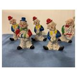 Ceramic clown statue collection 5" tall