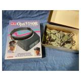 Binocular magnifier & metal pulleys