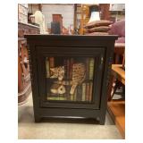 Black Cat painted cabinet27"W x 12"L x 32"T