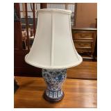 Blue flower table lamp 24" Tall