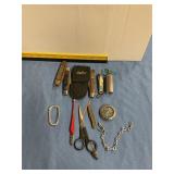 Assorted pocketknives and collectibles