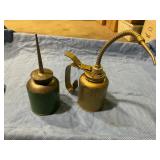 Vintage brass oil cans