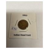 1863 Indian heads cent