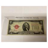 1928G series  two dollar note  red seal